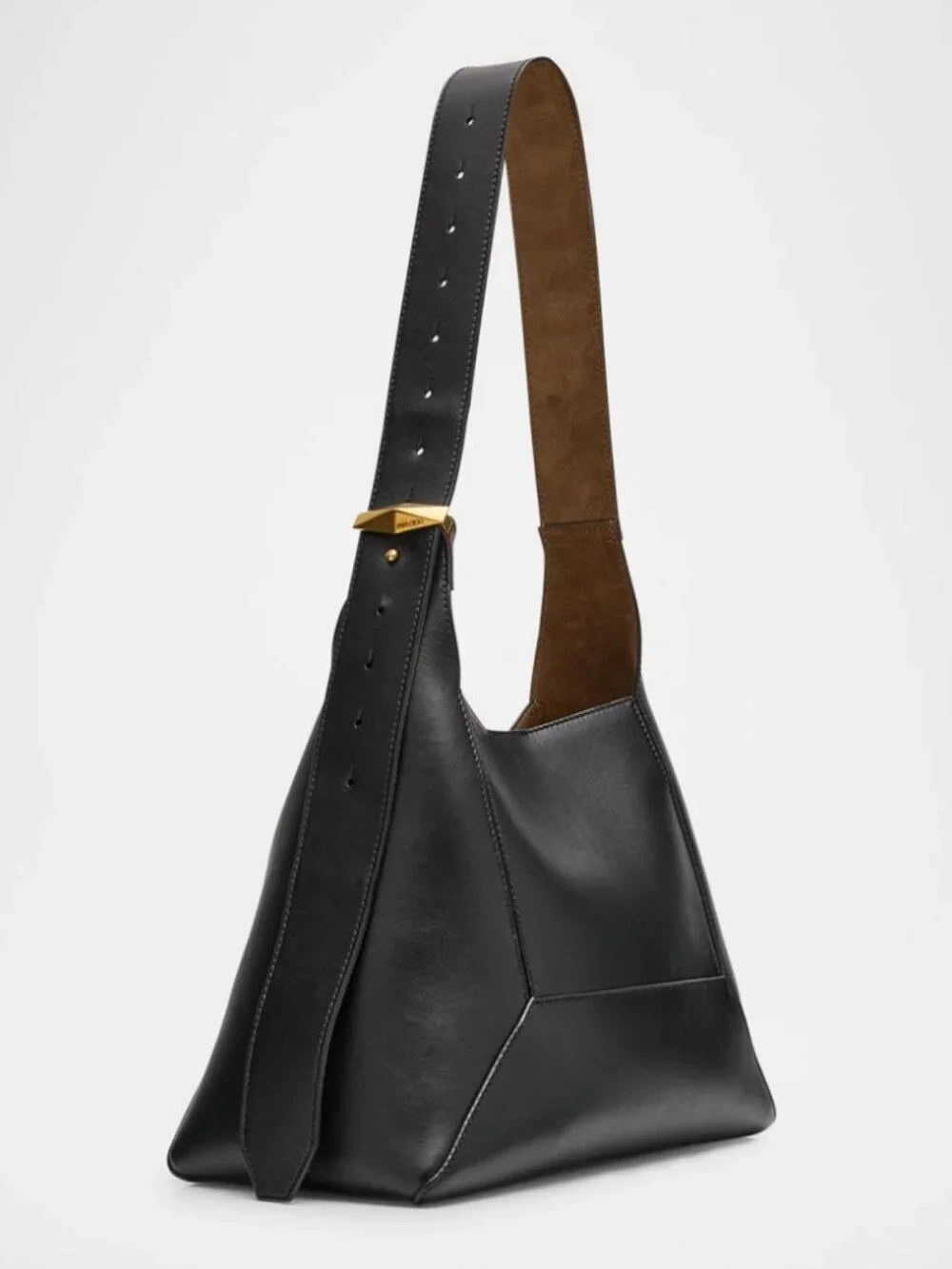 Jimmy‎ Choo Diamond Hobo Leather Shoulder Bag
